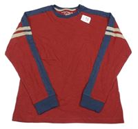 Nové - Vínovo-tmavomodré triko Next