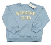 Nové - Světlemodrá mikina s nápisem M&S