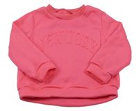 Tmavorůžová mikina s 3D nápisem Shein