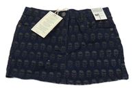 Nové - Tmavomodrá vzorovaná sukně