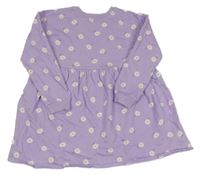 Lila květované teplákové šaty George