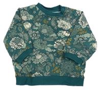 Zelená květovaná mikina H&M