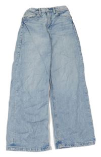 Světlemodré široké high waist rifle H&M