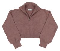 Starorůžový crop svetr Primark