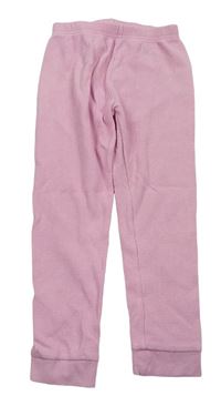 Růžové žebrované pyžamové kalhoty Pocopiano