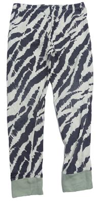 Šedo-smetanové vzorované pyžamové kalhoty 