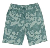 Zelené vzorované teplákové kraťasy Primark