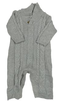 Šedý vzorovaný pletený overal Next