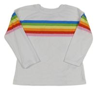 Bílé triko s barevnými proužky Next