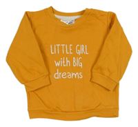 Pomerančová mikina s nápisy Ergee