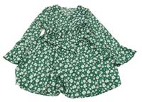 Zeleno-bílé kostkované lehké šaty shein