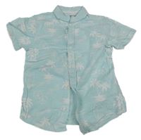 Světlemodrá košile s palmami Matalan