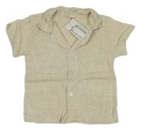 Nové - béžová lněná košile 