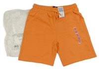Nové - oranžové teplákové kraťasy Matalan