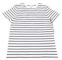 Bílo-tmavomodré pruhované tričko H&M