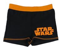Černé nohavičkové plavky s nápisem Star Wars