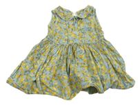 Světlezelené pruhované lehké šaty s citróny Next