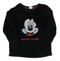 Černá plyšová mikina s Mickeym zn. Primark