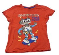Jahodové tričko s robotem Kiki&Koko