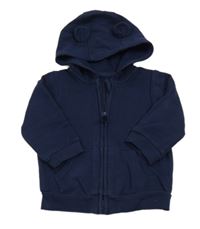 Tmavomodrá propínací mikina s kapucí zn. George