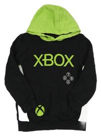 Černo-zeleno-bílá mikina s kapucí - XBOX zn. George