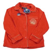 Nové - Červený plyšový pyžamový kabátek - Polární express 