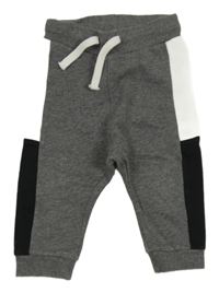 Šedo-bílo-černé tepláky H&M