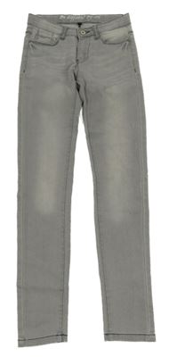 Světlešedé teplákové skinny rifle 