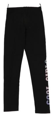 Černé legíny s nápisem