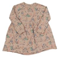 Růžové teplákové šaty s králíčky George