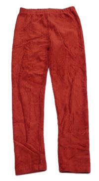 Červené sametové žebrované legíny Matalan