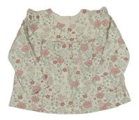 Smetanová květovaná tunika C&A