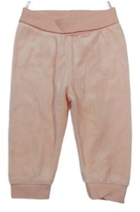 Světlerůžové plyšové tepláky C&A