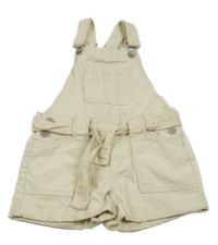 Smetanové riflové laclové kraťasy s páskem Denim Co.