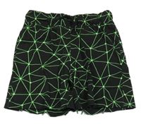 Černo-zelené vzorované kraťasy Dopodopo