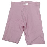 Světlerůžové žebrované elastické kraťasy C&A