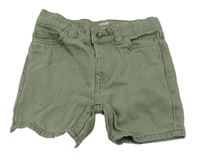 Khaki riflové kraťasy Kiabi 