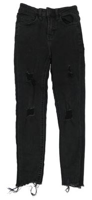 Tmavošedé skinny rifle s prošoupáním George