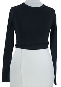 Dámské černé crop triko Zara 