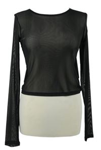 Dámské černé crop tylové triko Asos 