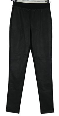 Dámské černé koženkové tregíny zn. Esmara 