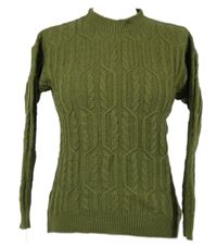 Dámský khaki vzorovaný svetr Shein 