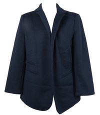 Dámský tmavomodrý žebrovaný sakový cardigán Wallis 