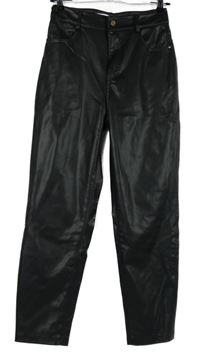 Dámské černé koženkové kalhoty Zara 