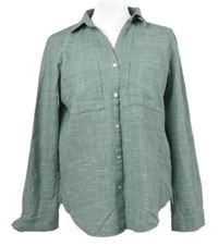 Dámská zeleno-bílá vzorovaná halenka Tom Tailor 