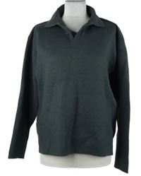 Dámský tmavošedý svetr s límečkem Zara 