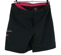 Dámské černo-růžové softshellové cyklistické kraťasy Crane 