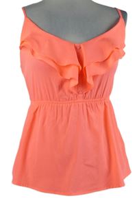 Dámský neonově růžový top s volánky Tally Weijl 