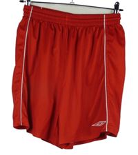 Pánské červené sportovní kraťasy s logem Umbro 