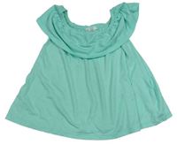 Pomněnkový crop top s volánkem Candy couture